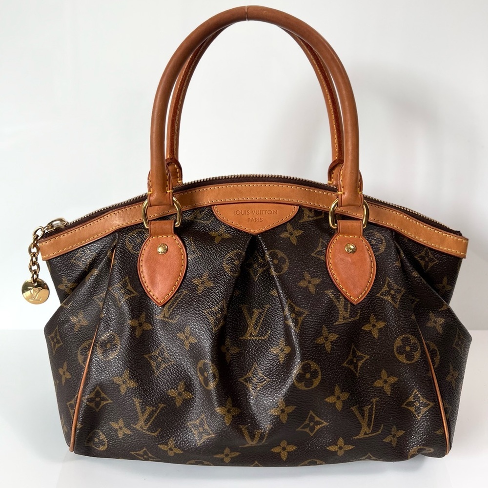 Beautiful LOUIS VUITTON Tivoli PM Brown Monogram Vachetta Leather Bag M40143